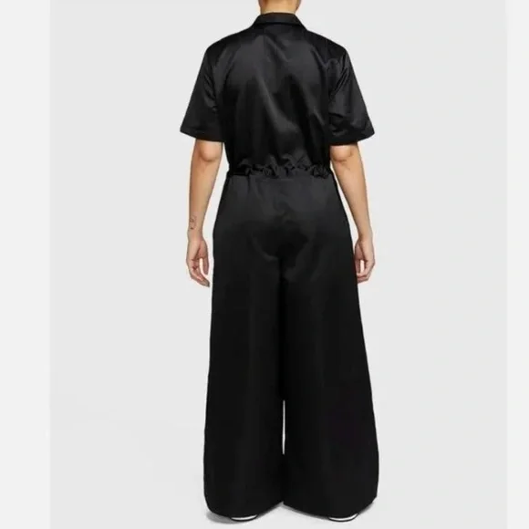 NWT Women Nike Air Jordan Heritage flight suit jumpsuit Black Medium